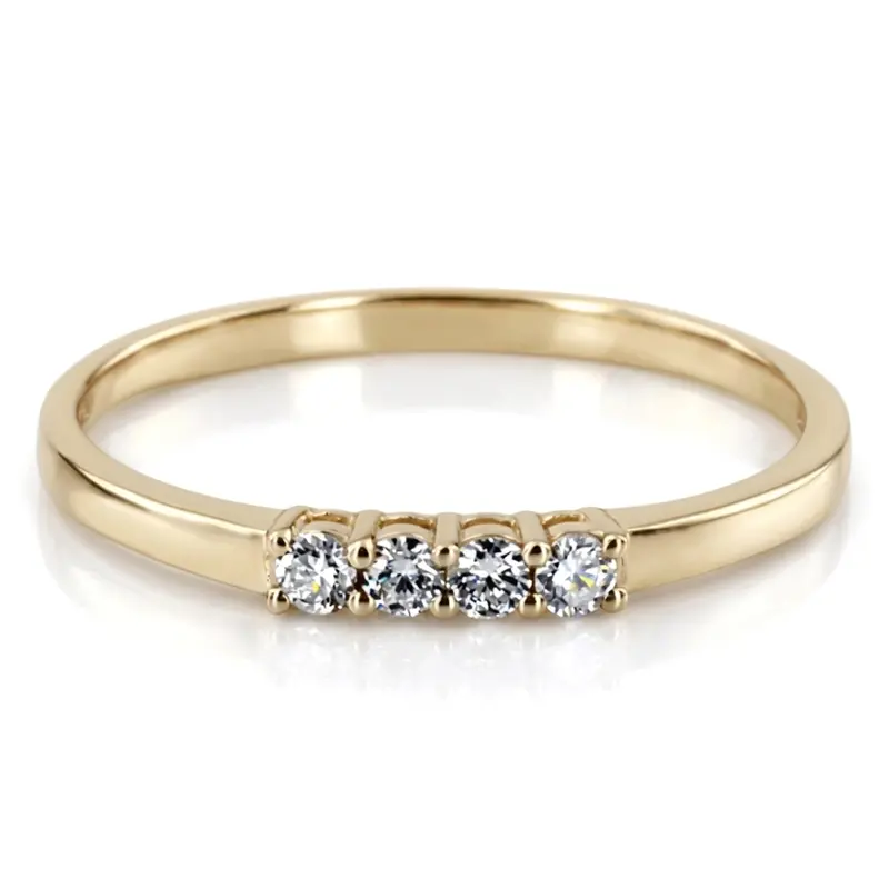 18K white gold 0.14 ct. Diamond Bridal Ring - alternate view 2