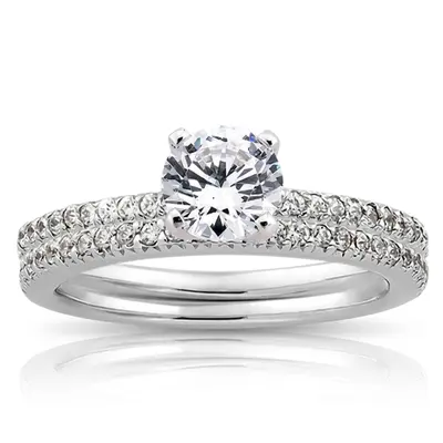 18K white gold 0.20 ct. Diamond Bridal Ring 1 - alternate view 4 thumbnail