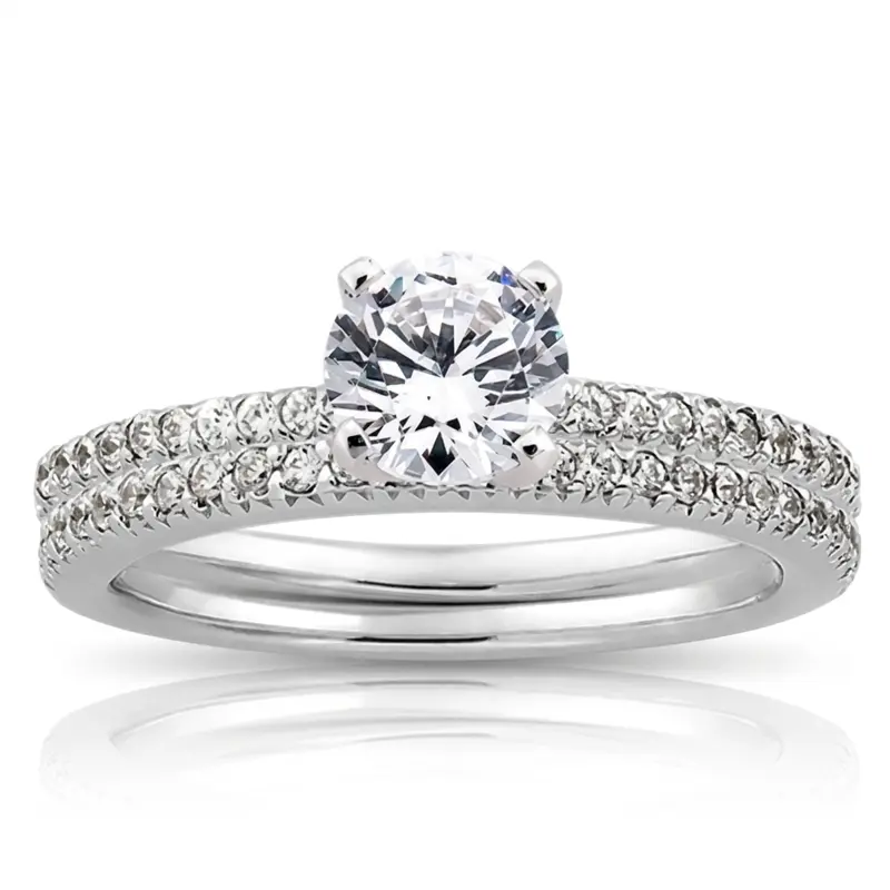 18K white gold 0.20 ct. Diamond Bridal Ring 1 - alternate view 4