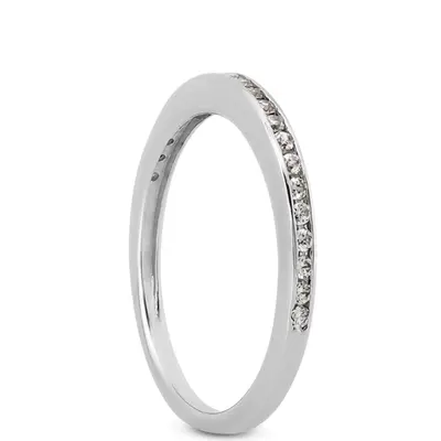 18K white gold Petite Channel Set Wedding Band(0.21ct. tw.) - alternate view 6 thumbnail