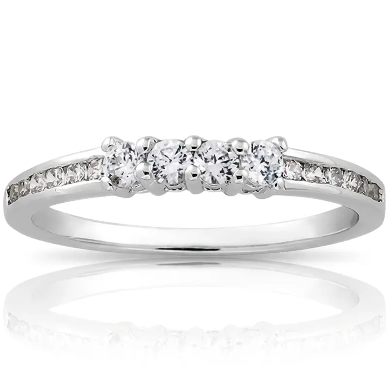18K white gold 0.35 ct. Diamond Bridal Ring - main view