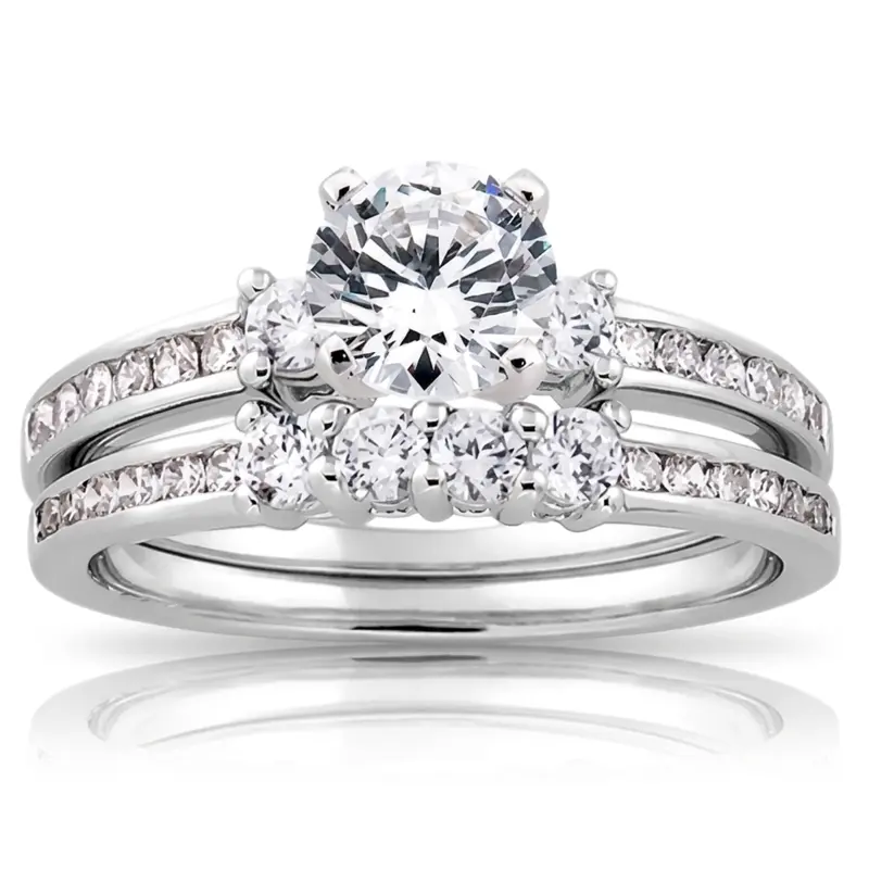 18K white gold 0.35 ct. Diamond Bridal Ring - alternate view 4