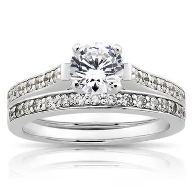 14K white gold 0.24 ct. Diamond Bridal Ring - alternate view 5 thumbnail