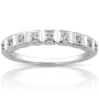Pave Set Diamond Wedding band(0.09 ct. tw.)