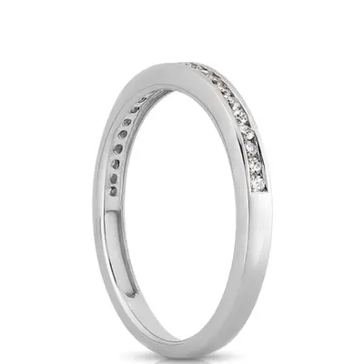 18K white gold Classic Channel Set Petite Wedding Band(0.17 ct. tw.) - alternate view 7 thumbnail