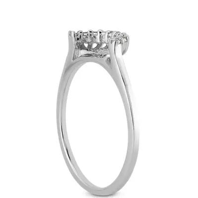 18K white gold 0.10 ct. Diamond Bridal Ring - alternate view 6 thumbnail