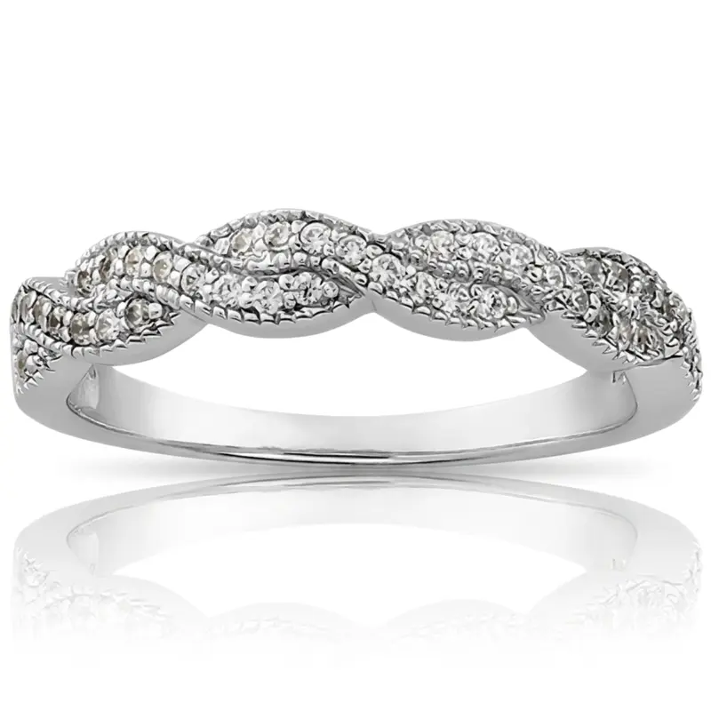 18K white gold 0.30 ct. Diamond Bridal Ring - main view