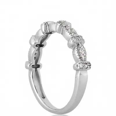 0.18 ct. Antique Diamond Bridal Ring - view 2 of 6