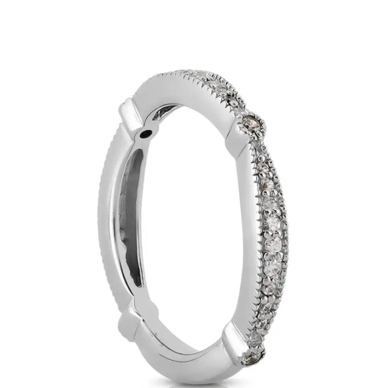 18K white gold 0.29 ct. Diamond Bridal Ring - alternate view 2