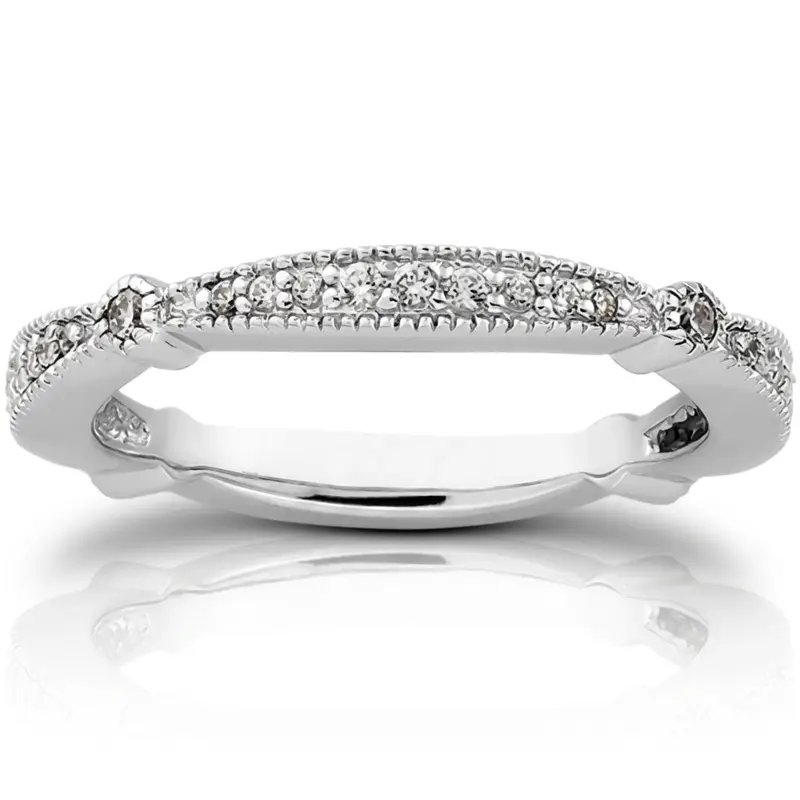 18K white gold 0.29 ct. Diamond Bridal Ring - alternate view 6