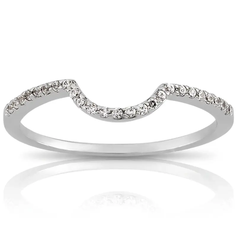 18K white gold 0.12 ct. tw. Diamond Bridal Ring - main view