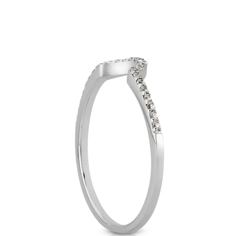 18K white gold 0.12 ct. tw. Diamond Bridal Ring - alternate view 6