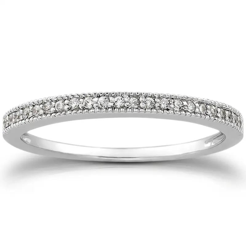 18K white gold 0.11 ct. Diamond Bridal Ring - main view