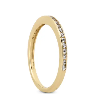 18K white gold Petite Channel Set Wedding Band(0.21ct. tw.) - alternate view 3 thumbnail