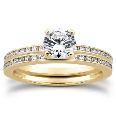 18K white gold Petite Channel Set Wedding Band(0.21ct. tw.) - alternate view 4 thumbnail