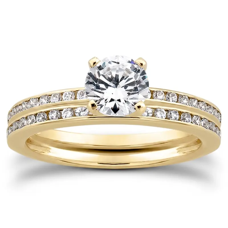 18K white gold Petite Channel Set Wedding Band(0.21ct. tw.) - alternate view 4