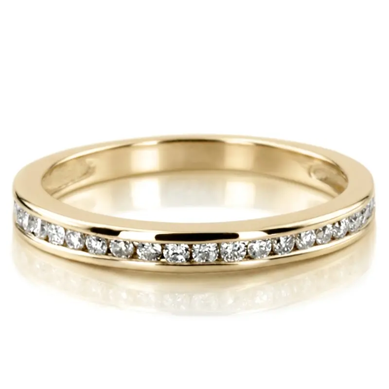 14K white gold Fine Channel Set Round Diamond Ring (1/4 ct. tw.) - main view