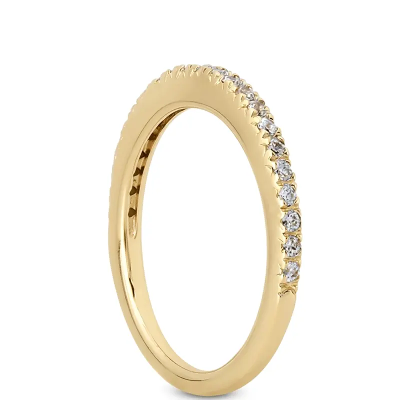 18K white gold Pave Set Diamond Band(0.22 ct. tw.) - alternate view 3