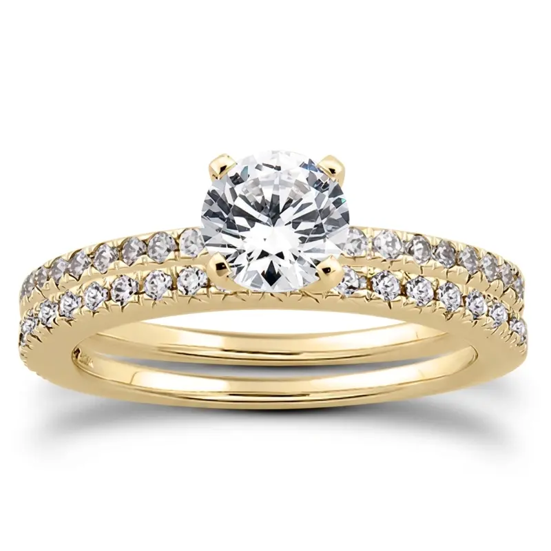18K white gold Pave Set Diamond Band(0.22 ct. tw.) - alternate view 4