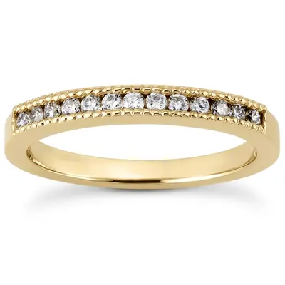 Channel Set Mill Grained Wedding Band (0.20 t.c.w.) alternate view
