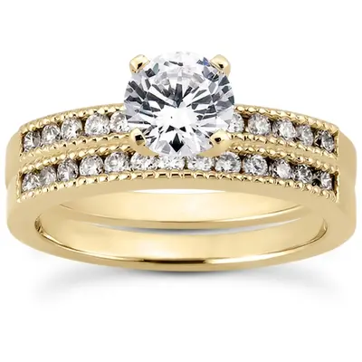 18K white gold Channel Set Mill Grained Wedding Band (0.20 t.c.w.) - alternate view 4 thumbnail