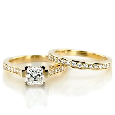 14K white gold 0.24 ct. Diamond Bridal Ring - alternate view 3 thumbnail