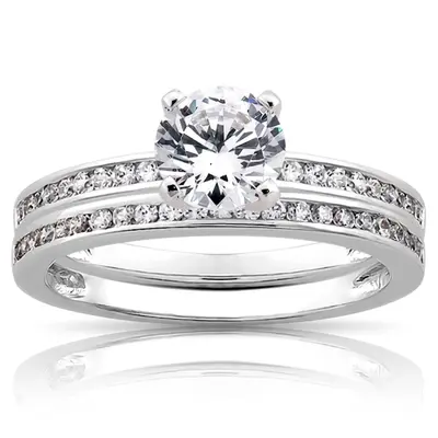 18K white gold Classic Channel Set Petite Wedding Band(0.17 ct. tw.) - alternate view 6 thumbnail