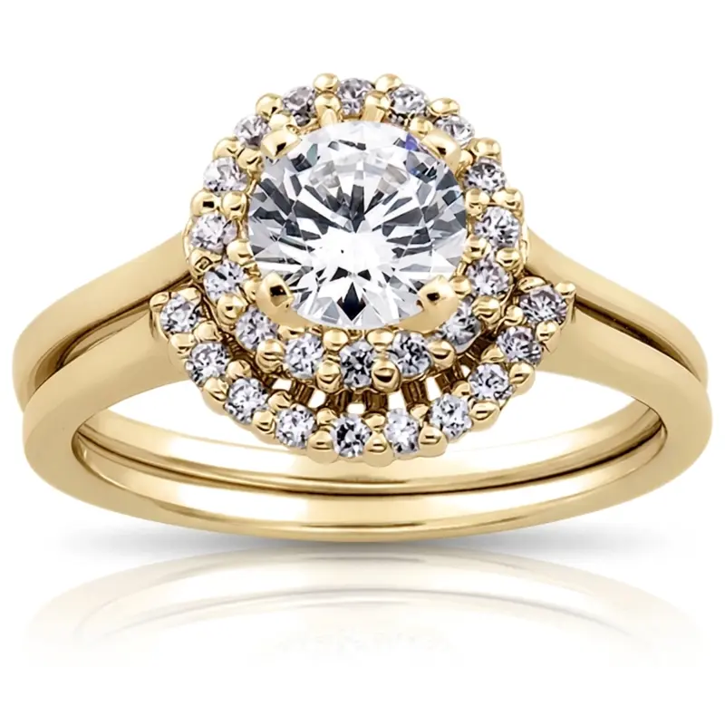 18K white gold 0.10 ct. Diamond Bridal Ring - alternate view 3
