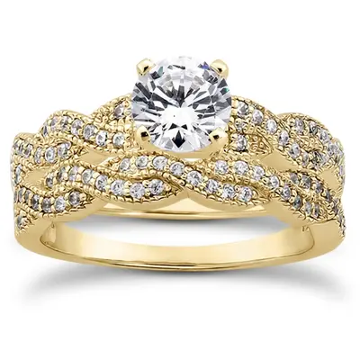 18K white gold 0.30 ct. Diamond Bridal Ring - alternate view 3 thumbnail
