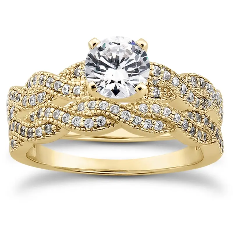 18K white gold 0.30 ct. Diamond Bridal Ring - alternate view 3