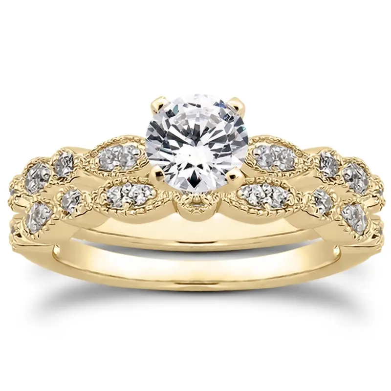 18K white gold 0.13 ct. Diamond Bridal Ring 1 - alternate view 3