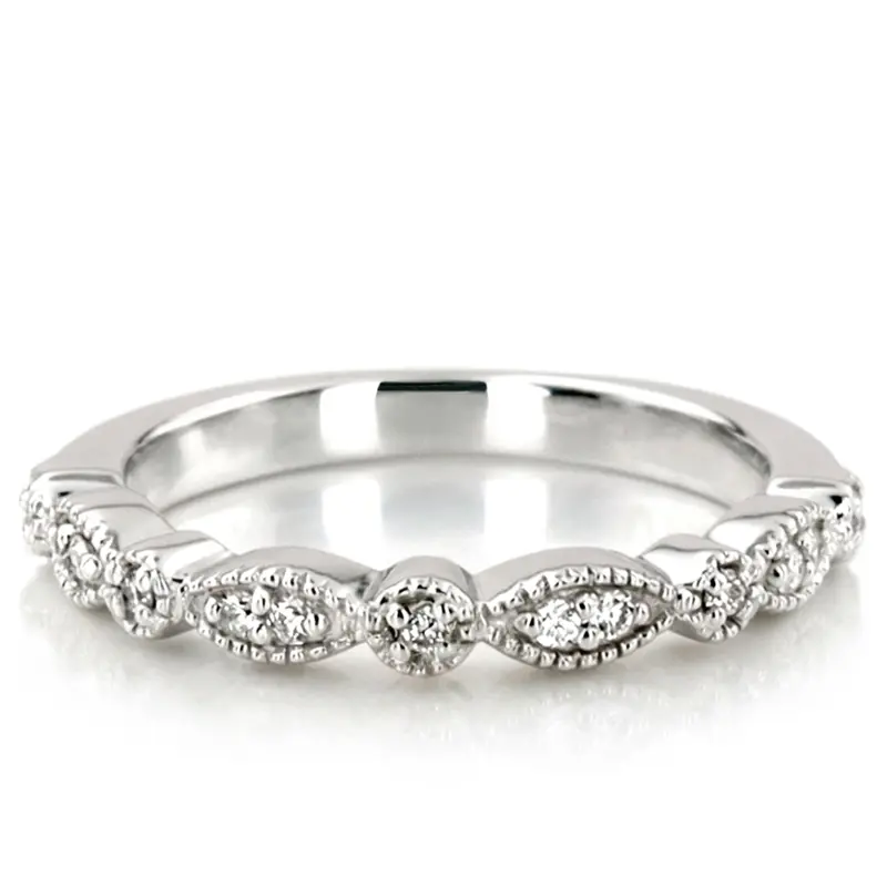 18K white gold 0.13 ct. Diamond Bridal Ring 1 - main view