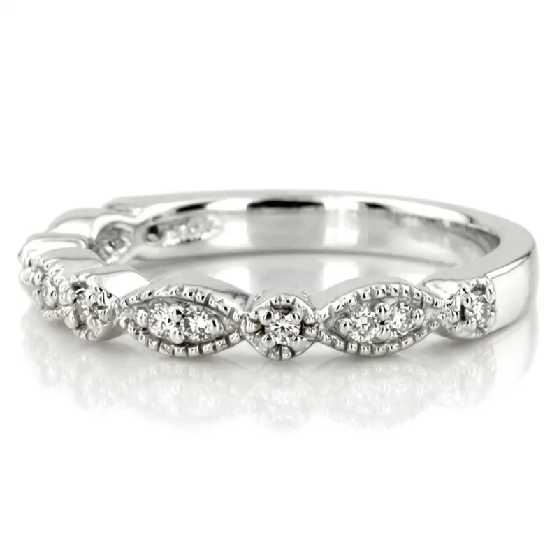 18K white gold 0.13 ct. Diamond Bridal Ring 1 - alternate view 6