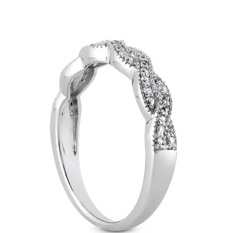 18K white gold 0.30 ct. Diamond Bridal Ring - alternate view 4