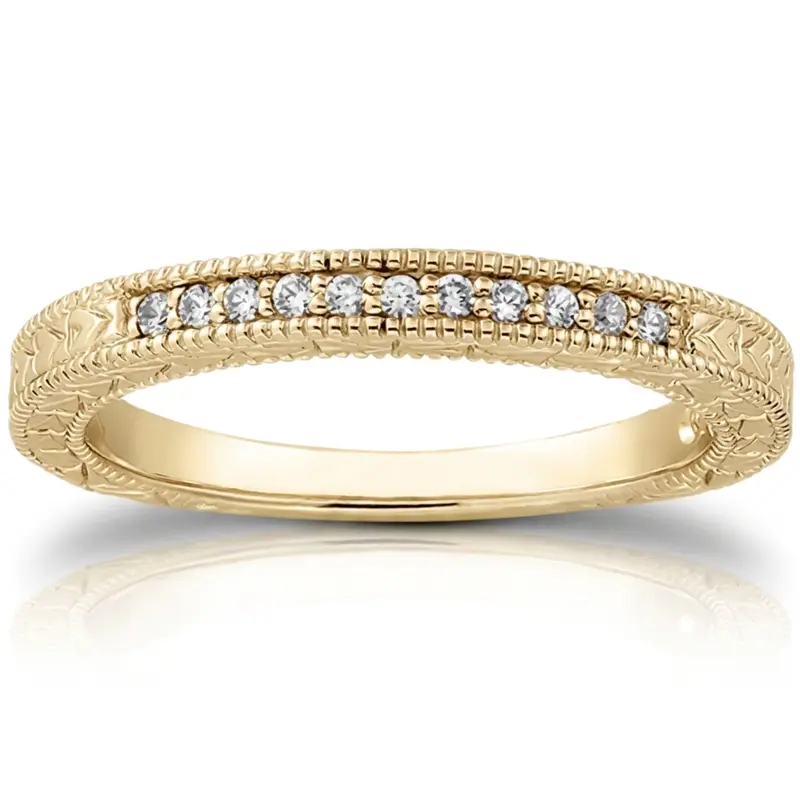 14K white gold 0.08 ct. Diamond Bridal Ring 3 - alternate view 3