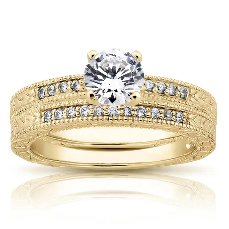 14K white gold 0.08 ct. Diamond Bridal Ring 3 - alternate view 6