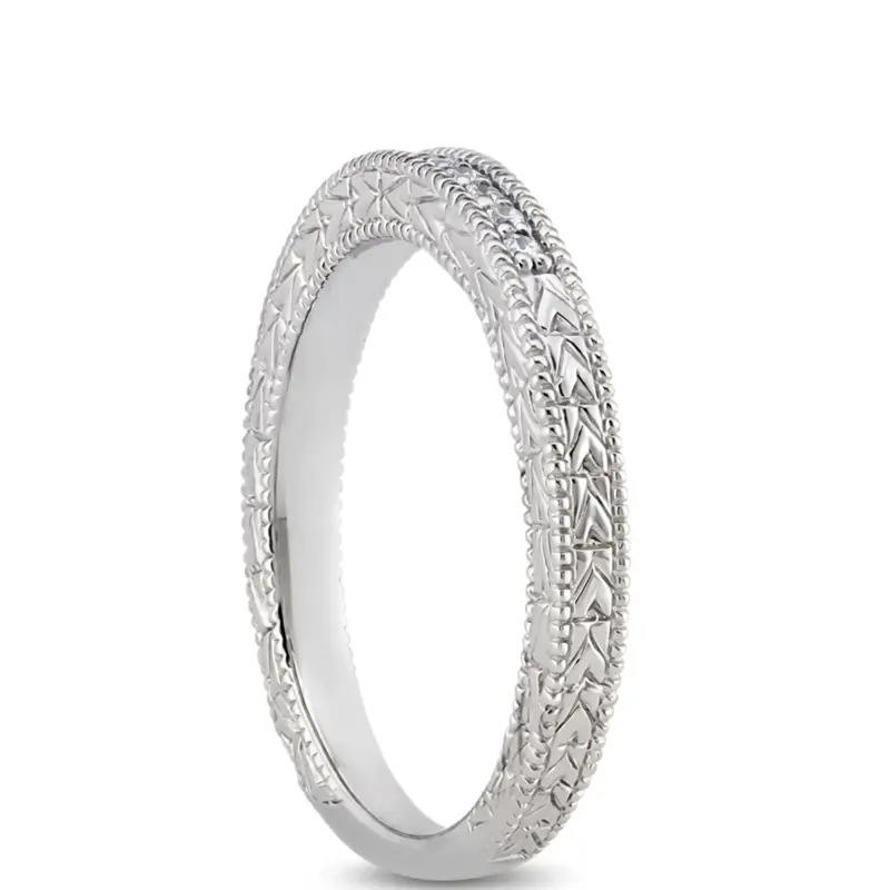 14K white gold 0.08 ct. Diamond Bridal Ring 3 - alternate view 2