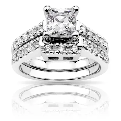 18K white gold Matching Band With 0.15 ct. tw. For Diamond Bridal Ring - alternate view 5 thumbnail