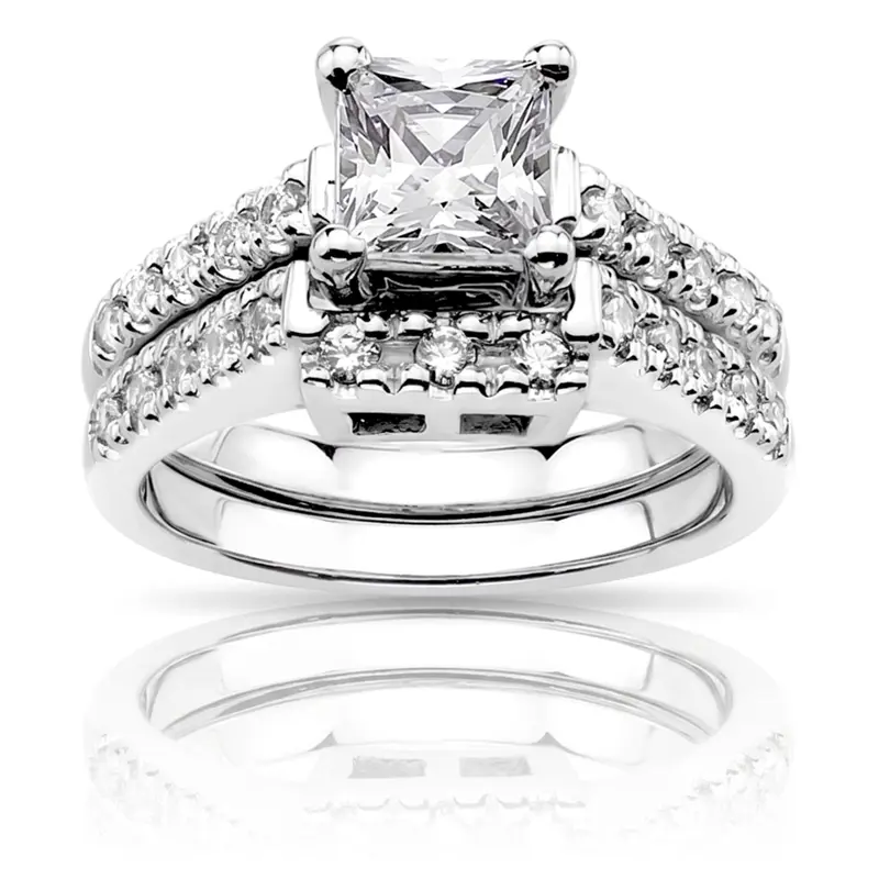 18K white gold Matching Band With 0.15 ct. tw. For Diamond Bridal Ring - alternate view 5