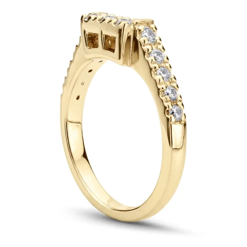 18K white gold Matching Band With 0.15 ct. tw. For Diamond Bridal Ring - alternate view 3