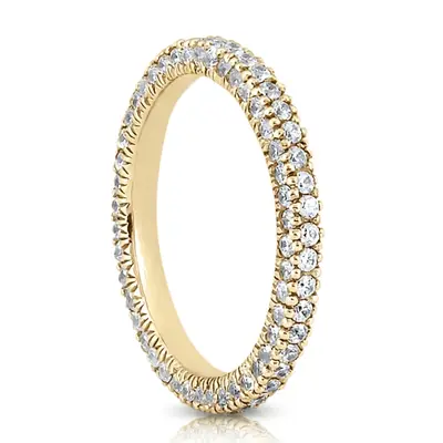 14K white gold 1.00 ct. Diamond Eternity Wedding Band - alternate view 4 thumbnail