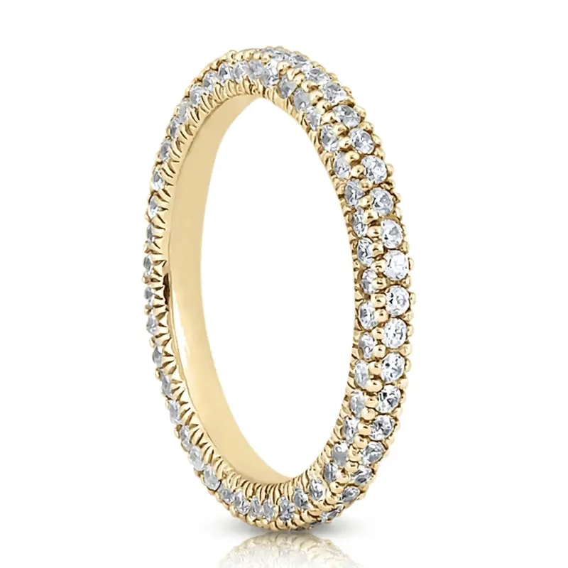 14K white gold 1.00 ct. Diamond Eternity Wedding Band - alternate view 4