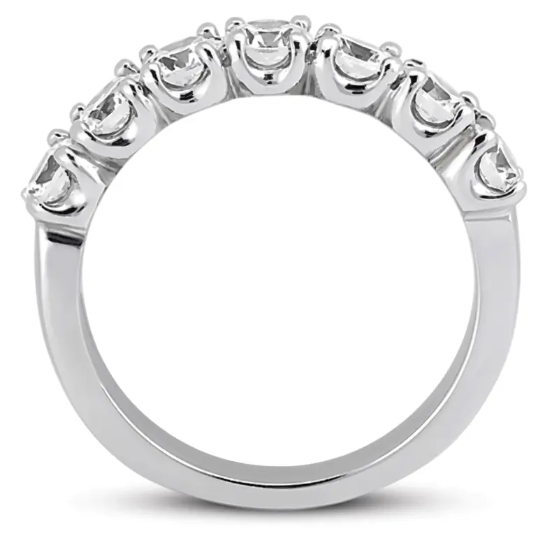 14K white gold Contemporary Round 7-Stone Diamond Ring (1/2 ct. tw.) - alternate view 4