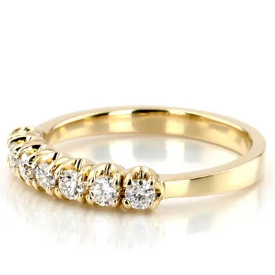 14K white gold Contemporary Round 7-Stone Diamond Ring (1/2 ct. tw.) - alternate view 3 thumbnail
