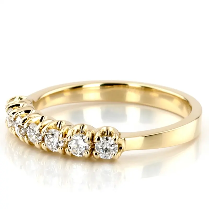 14K white gold Contemporary Round 7-Stone Diamond Ring (1/2 ct. tw.) - alternate view 3