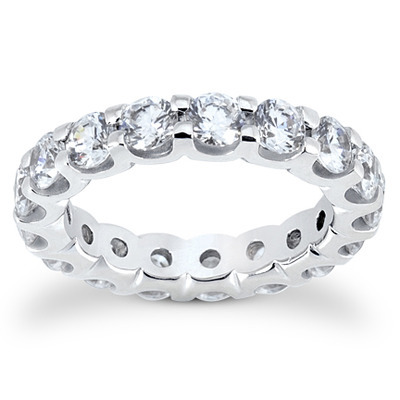 3.40 ct. Round Cut Prong Set Diamond Eternity Wedding Band