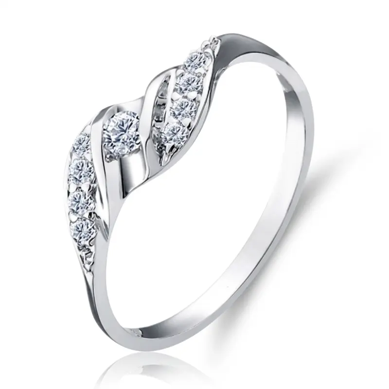 14K white gold Fancy Diamond Promise Ring (0.08ct. tw) - main view