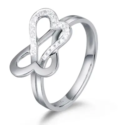 Knotted Heart Design Diamond Promise Ring (0.11ct. tw.)