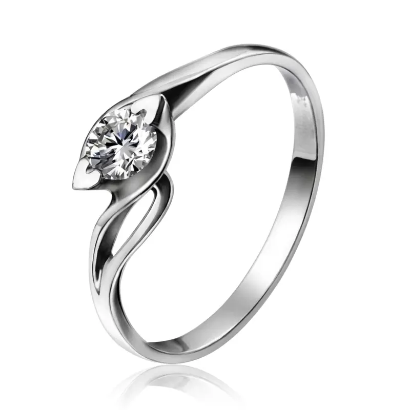14K white gold Fancy Solitaire Promise Ring (0.20ct. tw) - main view