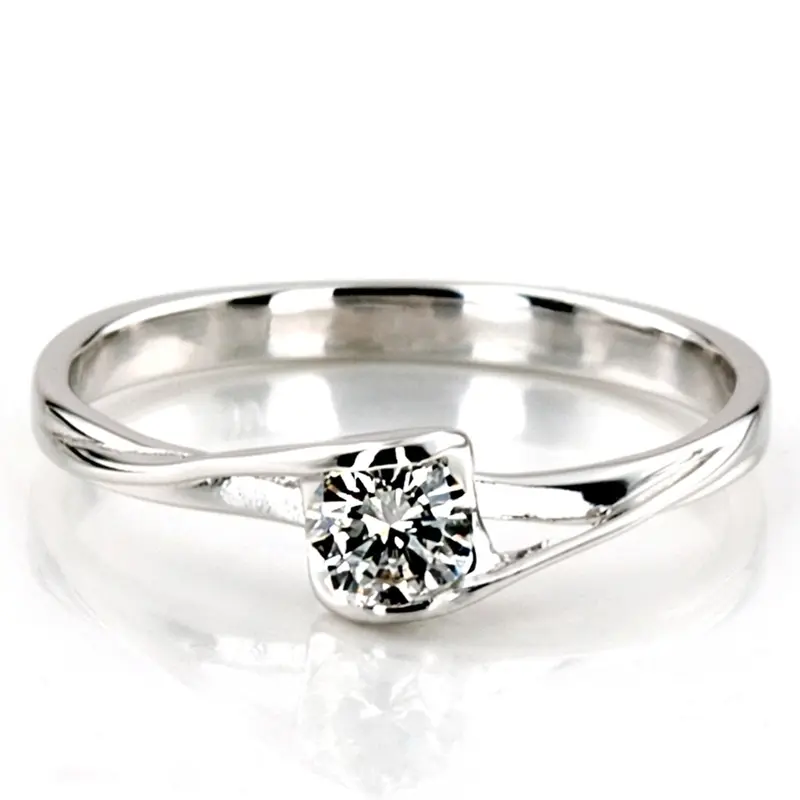 14K white gold Solitaire Promise Ring (0.22ct. tw.) - main view